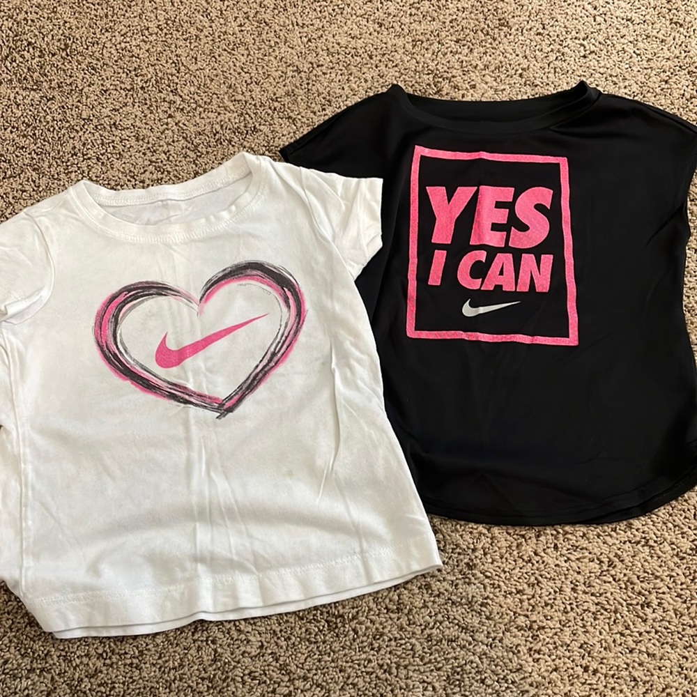 Dri Fit Nike 2t shirt with 3t white Nike shirt